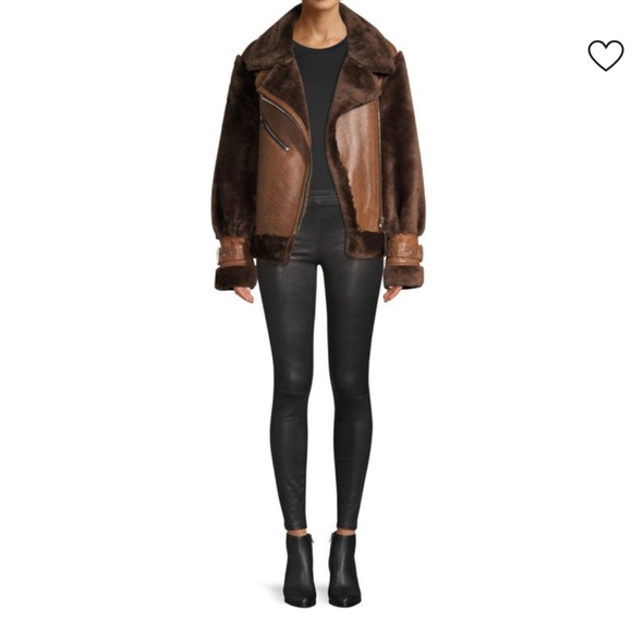 Brown Leather and Fur Women's Jacket - Picture 6 of 8